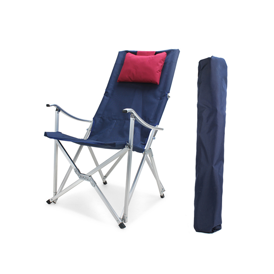 Outdoor Aluminum Folding Camping Chair With Pillow