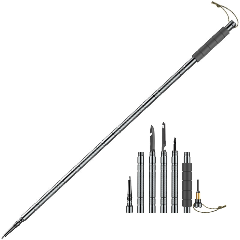 15 in 1 Multifunctional Detachable Hiking Poles & Survival Tools
