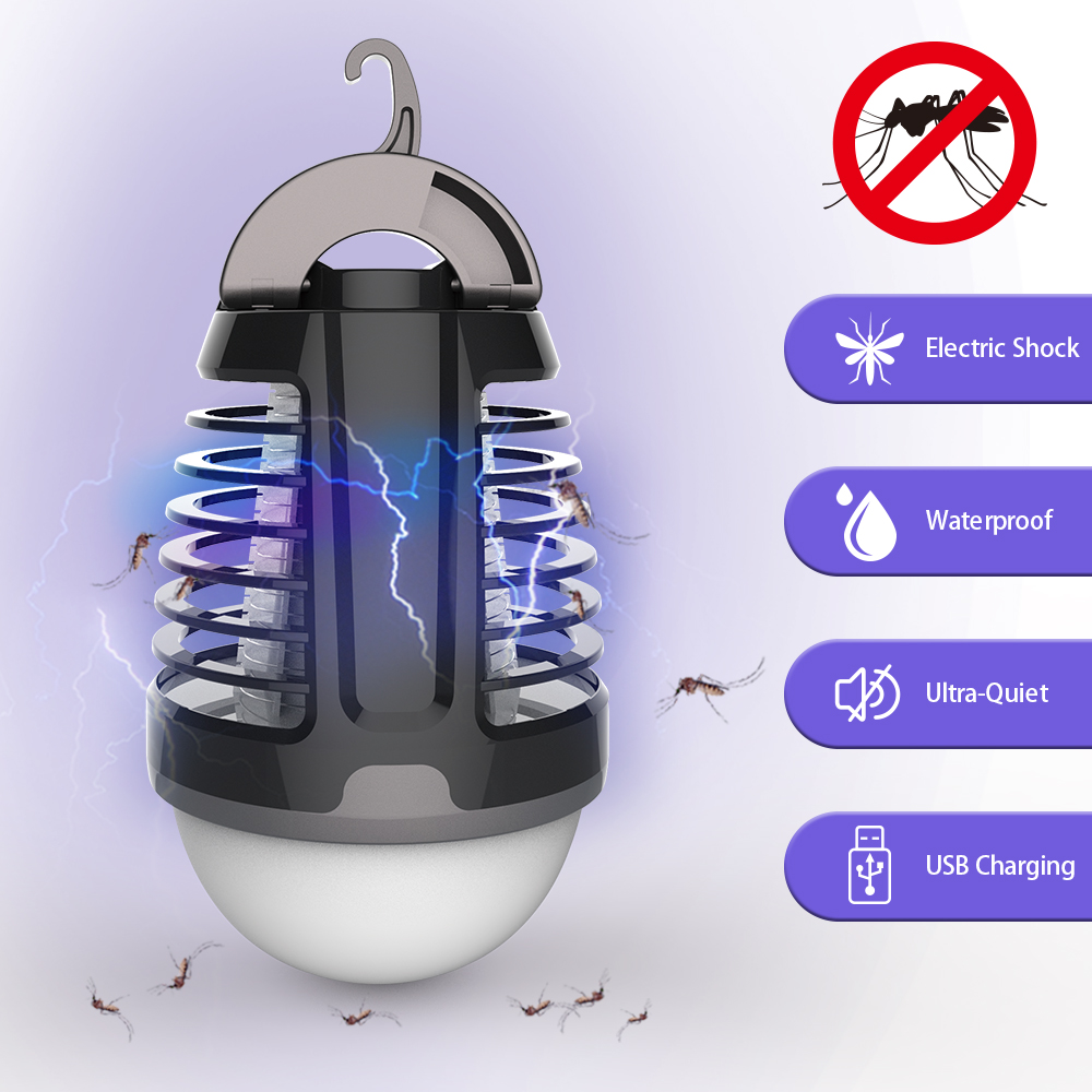 Outdoor Camping Mosquito Killing Light With 1800mAh USB Charger