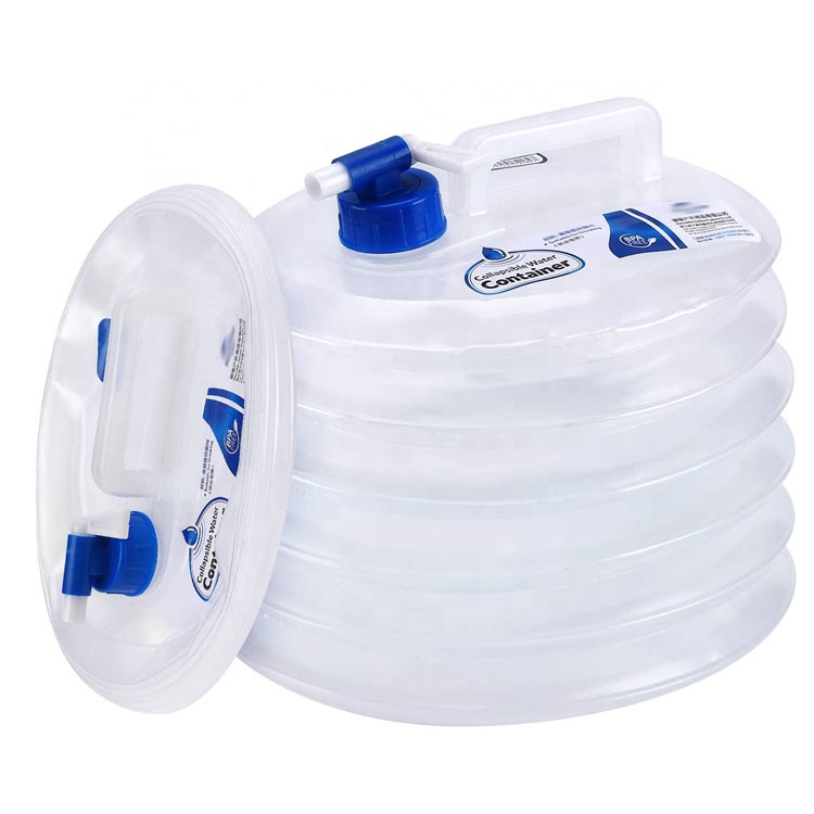 Camping outdoor collapsible water container water carrier