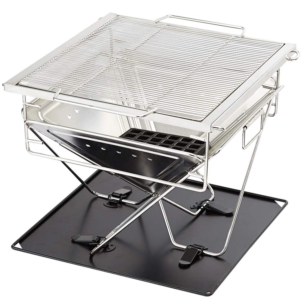 Outdoor Portable 304 Stainless Steel Folding Barbecue Grill