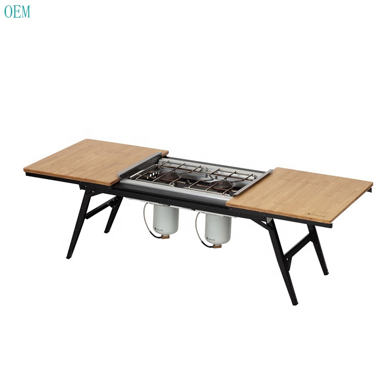 Outdoor Folding IGT Camping Table with BBQ Grills & Stove