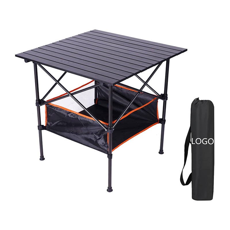 Aluminum Portable Foldable Camping Table with Net Bag