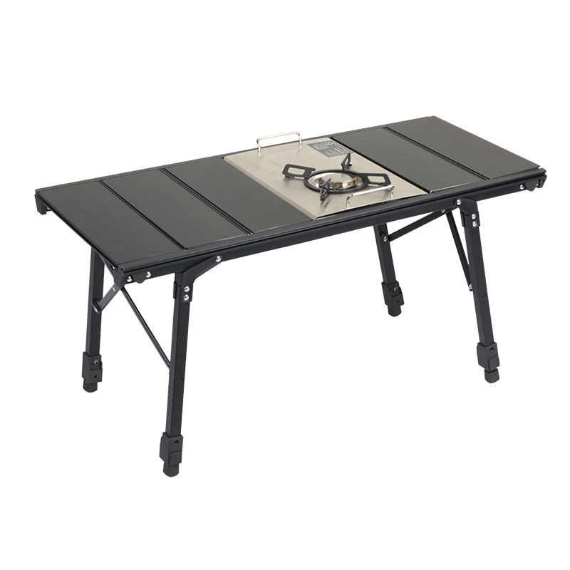 Black IGT BBQ Grill Table For Outdoor Camping & Patio