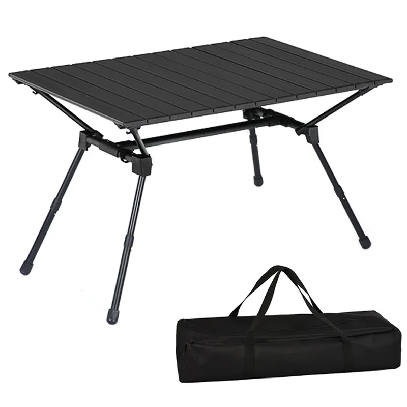 Portable Aluminum Roll Up Folding Camping Table with Telescopic Legs