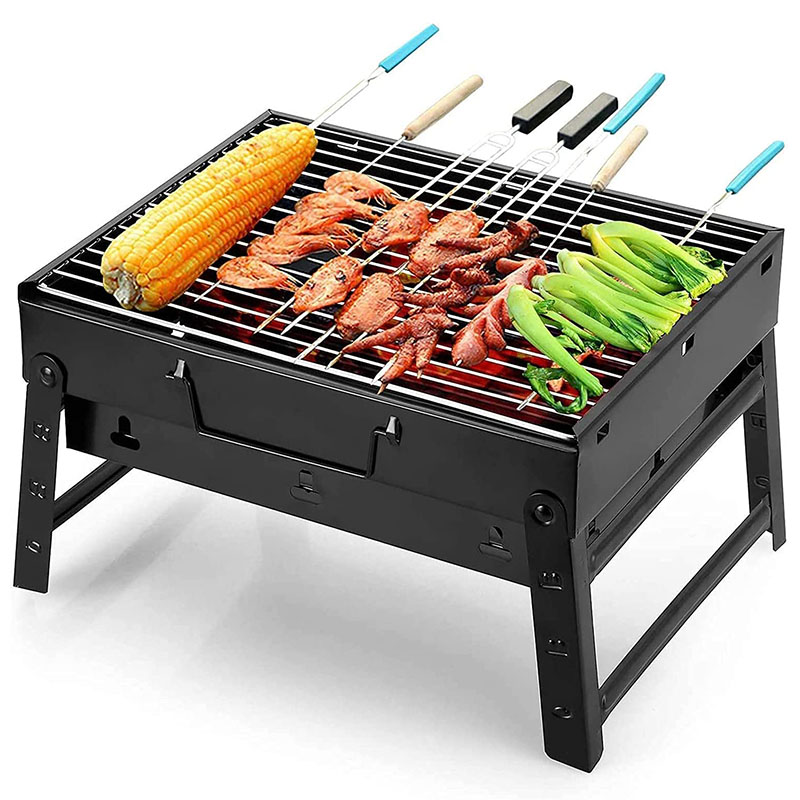 Outdoor Camping Folding Charcoal Barbecue Grill