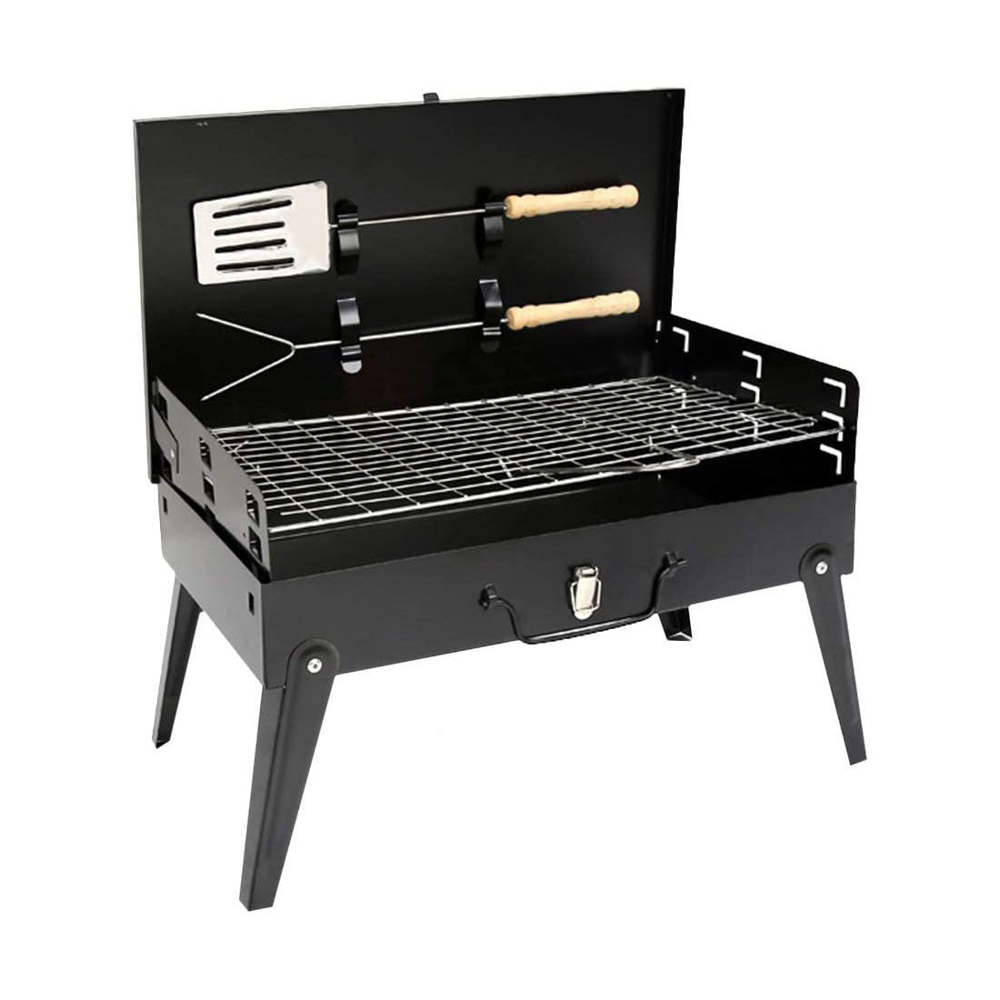Portable Charcoal BBQ Grill for Camping, Travel