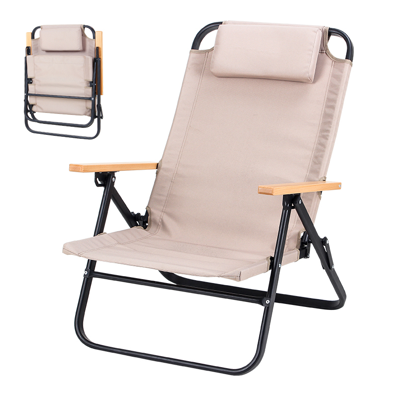 Outdoor Camping Adjusting Back Folding Recliner Chair
