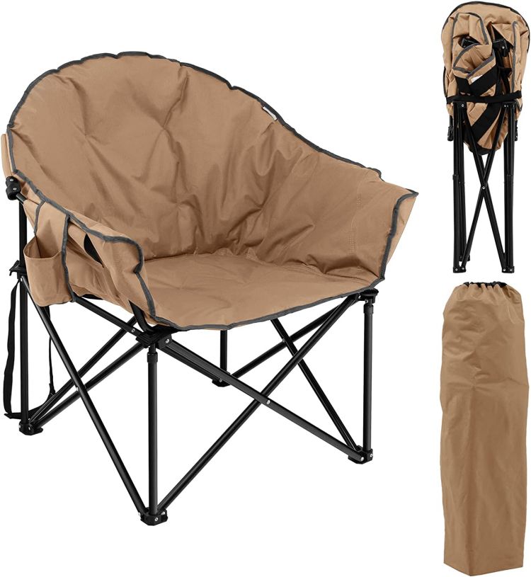 Oversize Thick Folding Chair For Camping, Fishing, Beach & Garden
